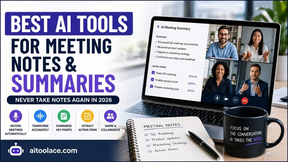 AI tools for meeting notes and summaries to automate transcription and save time in 2026
