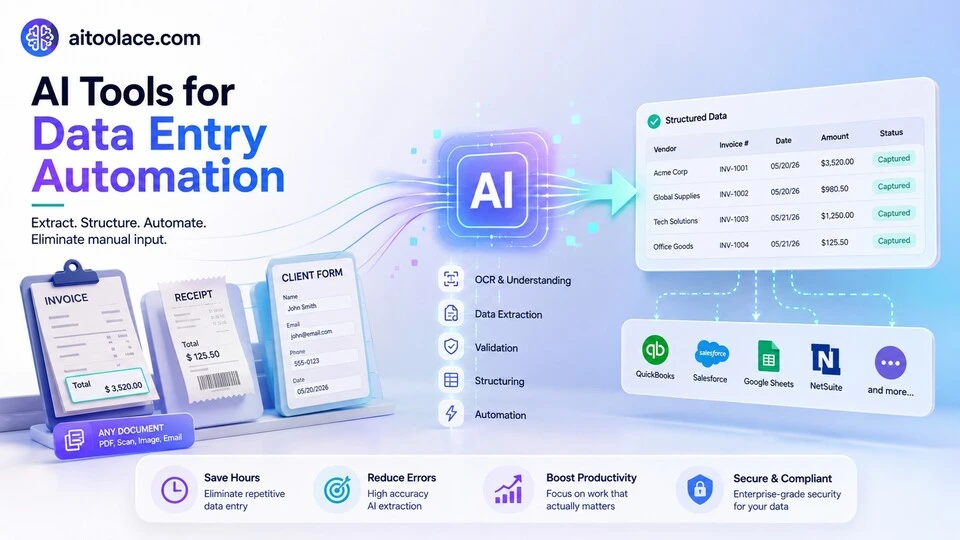 AI tools for data entry automation to extract data and eliminate manual input in 2026