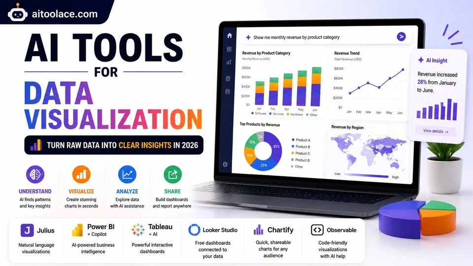 AI tools for data visualization to create charts dashboards and reports from raw data in 2026