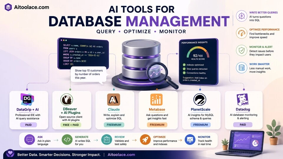 AI tools for database management to write queries optimize and monitor databases in 2026