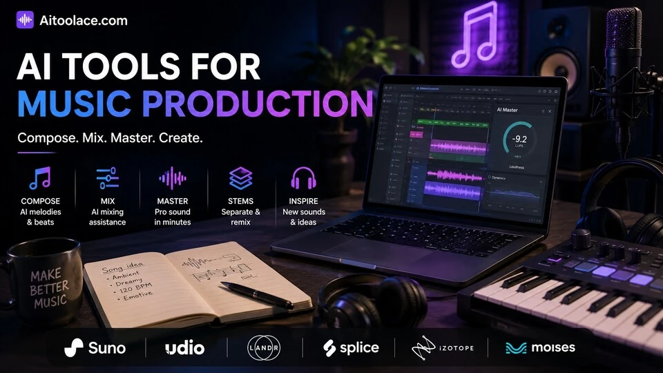 AI tools for music production to compose mix and master music in 2026