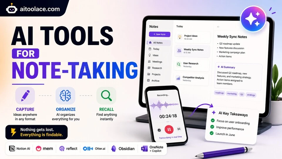 AI tools for note-taking to capture organize and recall information faster in 2026