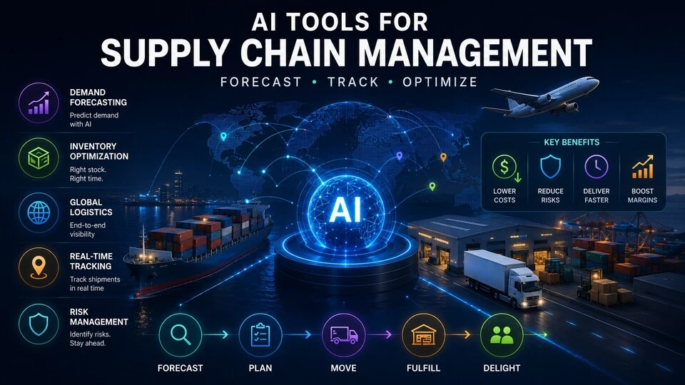 AI tools for supply chain management to forecast demand track shipments and optimize inventory in 2026